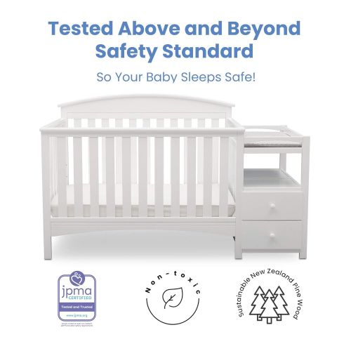  Delta Children Abby Convertible Crib N Changer, Grey