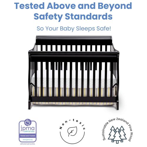  Delta Children Canton 4-in-1 Convertible Baby Crib, Espresso Cherry