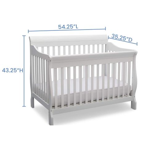  Delta Children Canton 4-in-1 Convertible Baby Crib, Espresso Cherry