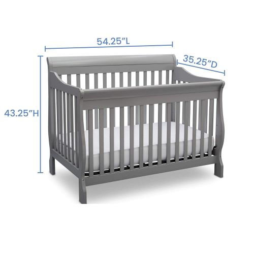  Delta Children Canton 4-in-1 Convertible Baby Crib, Espresso Cherry