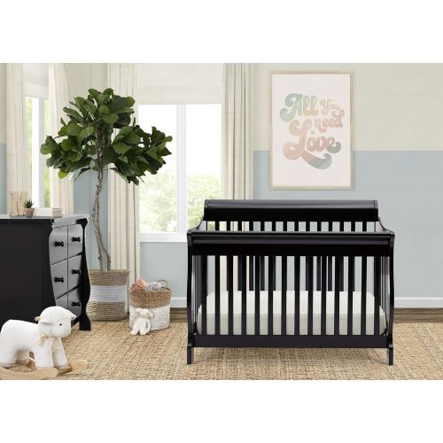  Delta Children Canton 4-in-1 Convertible Baby Crib, Espresso Cherry