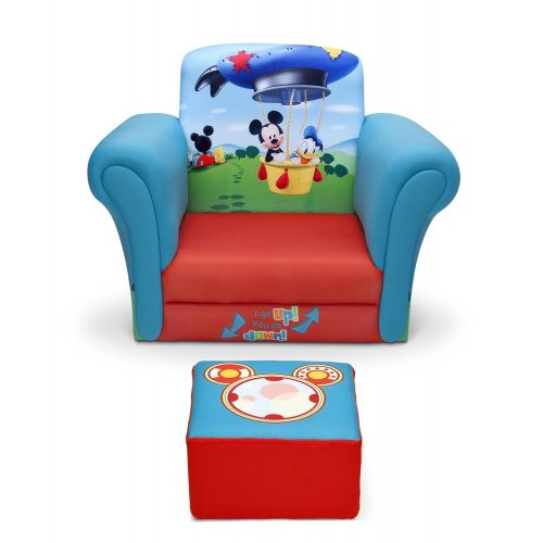  Delta Children Upholstered Chair with Ottoman, Disney Minnie Mouse