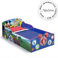 Delta Children Interactive Wood Toddler Bed, Disney Minnie Mouse with Twinkle Stars Crib & Toddler Mattress