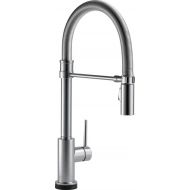 Delta Faucet Trinsic Pro Commercial Style Kitchen Faucet, Touch Kitchen Faucets with Pull Down Sprayer, Kitchen Sink Faucet, Touch Faucet, Delta Touch2O Technology, Arctic Stainless 9659T-AR-DST