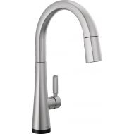Delta Faucet Monrovia Touch Kitchen Faucet Brushed Nickel, Kitchen Faucets with Pull Down Sprayer, Kitchen Sink Faucet, Delta Touch2O Technology, Lumicoat Arctic Stainless 9191T-AR-PR-DST