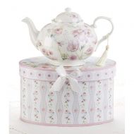 Delton 9.5X5.6 Porcelain Tea Pot, Poppyseed