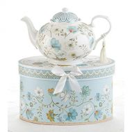 Delton 9.5 x 5.6 Inch Porcelain Tea Pot in Gift Box Blue Romance