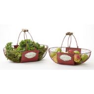 Delton Products Metal 15 Inches x 16.8 Inches Picnic Baskets Set Of 2