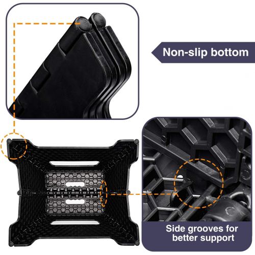  [아마존베스트]Delxo Folding Step Stool 13 inch Plastic Folding Stool,Kitchen Step Stool,Non Slip Foldable Step Stool for Adults,Plastic Stepping Stool,2019 Upgrade