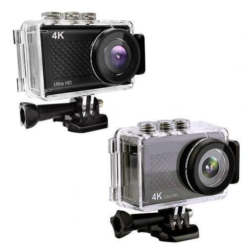  Dem.w 4K Sports Camera - 2.35 Inch Action Camera Kit Waterproof WiFi 30M Underwater Camera Supporting Remote Control APP