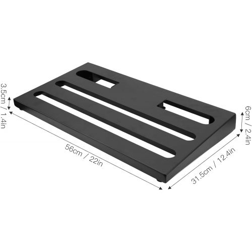  Demeras 22 x 12.4in Portable Guitar Pedal Board Guitar Pedal Board Aluminum Alloy Hook&Loop,for Guitar