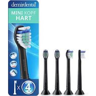 Demirdental HX7044b Mini Hard Attachments Suitable for Philips Sonicare Replacement Brushes, Short Head, Hard, Black, Pack of 4