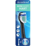 8 Demirdental Mini Hard Attachments Suitable for Philips Sonicare Replacement Brushes, Short Head, Hard, Black, HX7048b