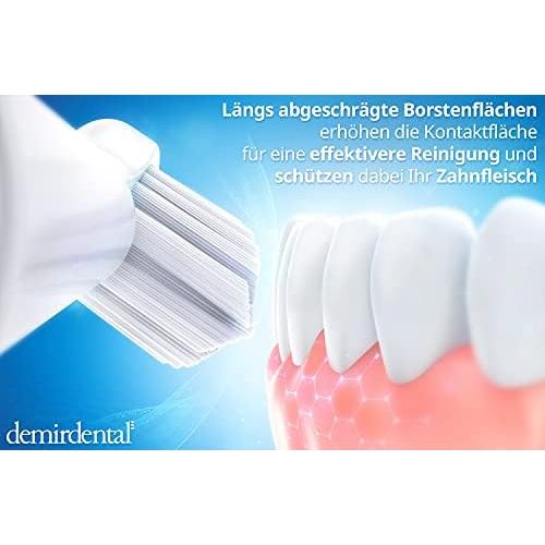  Demirdental X Series toothbrush heads for Philips Sonicare Diamond Clean with Diamond shaped filaments, also for Optimal White, HX6068X toothbrush heads designed in Berlin, medium