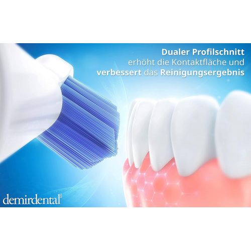  Demirdental Pack of 8 Toothbrush Heads for Philips Sonicare ProResults, also Suitable for DiamondClean FlexCare EasyClean PowerUp HealthyWhite, HX6018 Replacement Brushes Designed
