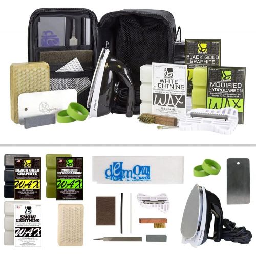  [아마존베스트]Demon Podium Ski Snowboard Tune Kit with Iron and Premium Universal Wax Kit