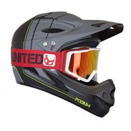 Demon Podium Full Face Mountain Bike Helmet Black with Red Supra Goggle