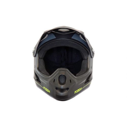  Demon Podium Full Face Mountain Bike Helmet Black with Red Supra Goggle