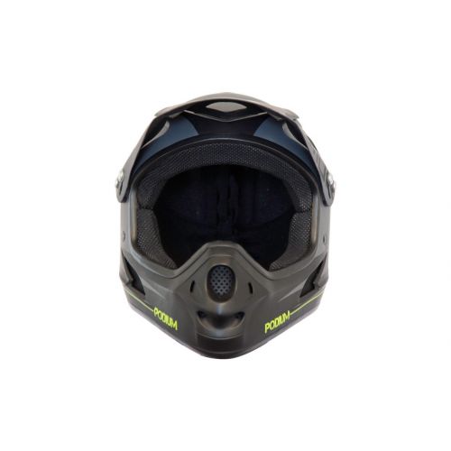  Demon Podium Full Face Mountain Bike Helmet Black with Black Supra Goggle