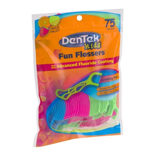  [아마존핫딜][아마존 핫딜] DenTek Kids Fun Flossers | Removes Food & Plaque | 75 Count (Pack of 6)
