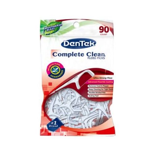  DenTek Dentek Complete Clean Floss Picks, 90 Count (Pack of 12)