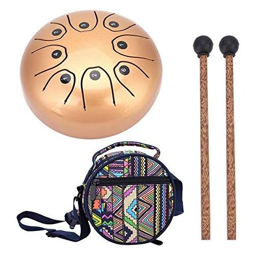  [아마존베스트]Denash Tongue Drum, 14 cm, Steel Drums Percussion Handpan Tongue Tank Drum with Drumstick/Carry Bag