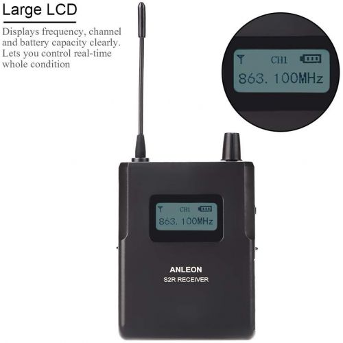  [아마존베스트]Denash 863-865 MHz Stage Monitor Receiver 1/4 Wavelength Clear Sound For ANLEON S2 Wireless In-Ear Stage Monitor System LCD Frequency