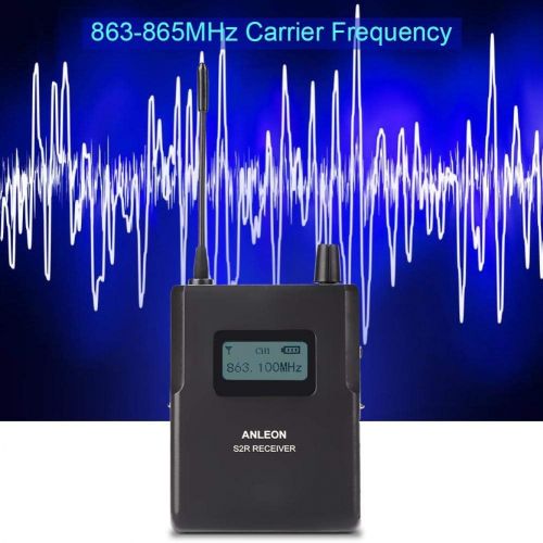  [아마존베스트]Denash 863-865 MHz Stage Monitor Receiver 1/4 Wavelength Clear Sound For ANLEON S2 Wireless In-Ear Stage Monitor System LCD Frequency