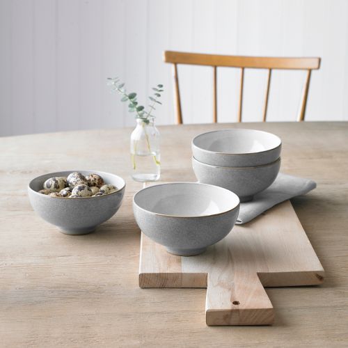 덴비 Denby Elements Rice Bowls in Light Grey (Set of 4)