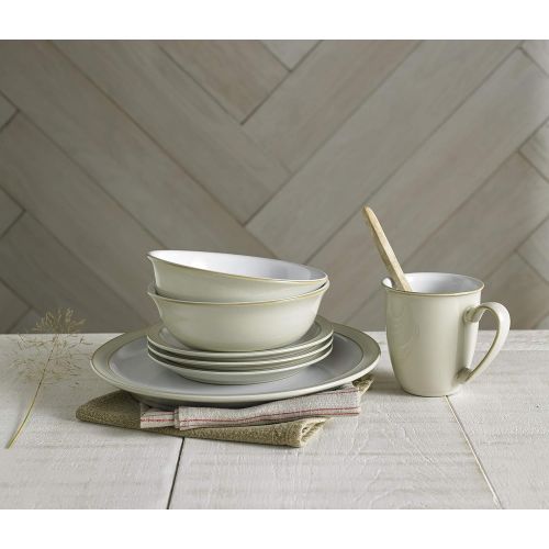 덴비 Denby LIN-16PCB Linen Kitchen Collection 16 Piece Set, Cream, Medium