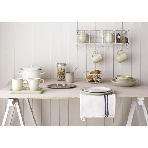 덴비 Denby LIN-16PCB Linen Kitchen Collection 16 Piece Set, Cream, Medium