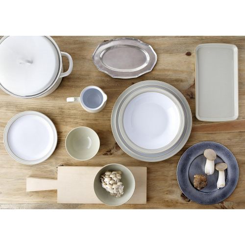 덴비 Denby LIN-16PCB Linen Kitchen Collection 16 Piece Set, Cream, Medium