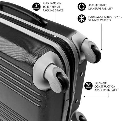  Denco NCAA Round-Tripper Two-Tone Hardcase Luggage Spinner