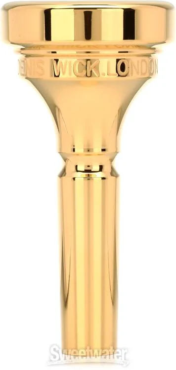  Denis Wick Classic Series Large Shank Trombone Mouthpiece - 4AL, Gold-plated