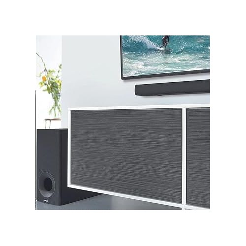  Denon DHT-S316 Home Theater Soundbar System with Wireless Subwoofer | Virtual Surround Sound Technology | Wall-Mountable | Bluetooth Compatibility | Smart & Slim-Profile | Black