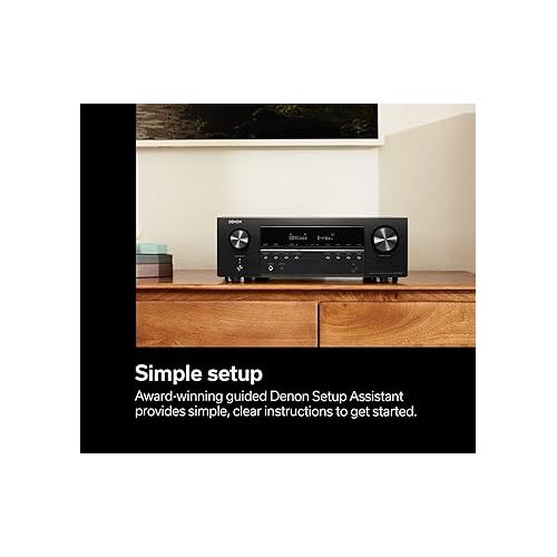  Denon AVR-S770H 7.2 Ch Home Theater Receiver - 8K UHD HDMI Receiver (75W X 7), Wireless Streaming via Built-in HEOS, Bluetooth & Wi-Fi, Dolby TrueHD, DTS Neural:X & DTS:X Surround Sound