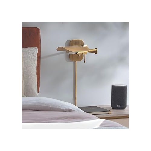  Denon Home 150 Wireless Smart Speaker - Compact Design, Wi-Fi & Bluetooth, HEOS Built-in, Alexa Built-in, Siri & AirPlay 2, Spotify Connect, Multi-Room Support, Black