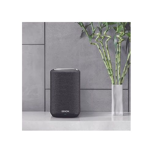  Denon Home 150 Wireless Smart Speaker - Compact Design, Wi-Fi & Bluetooth, HEOS Built-in, Alexa Built-in, Siri & AirPlay 2, Spotify Connect, Multi-Room Support, Black