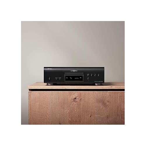  Denon DCD-1700NE CD/SACD Player, Ultra-Precision 192 kHz/32 Bit D/A Converter, Vibration-Resistant Design, Supports DSD, FLAC, and WAV Files, Pure Direct Mode, 2 Digital Audio Outputs, Black