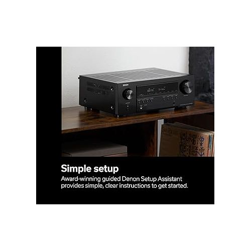  Denon AVR-S670H 5.2 Ch Home Theater Receiver - 8K UHD HDMI Receiver (75W X 5), Streaming via Built-in HEOS, Bluetooth & Wi-Fi, Dolby TrueHD, Dolby Pro Logic II & DTS HD Surround Sound