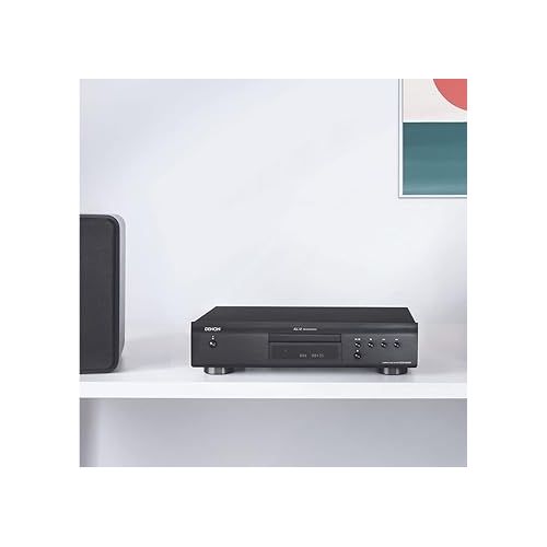  Denon DCD-600NE Compact CD Player in a Vibration-Resistant Design | 2 Channels | Pure Direct Mode | Pair with PMA-600NE for Enhanced Sound Quality | Black