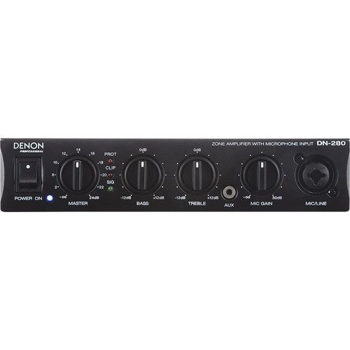  Denon DN-280 60W Mono Zone Amplifier with Microphone Input (70V/100V/4 Ohms)