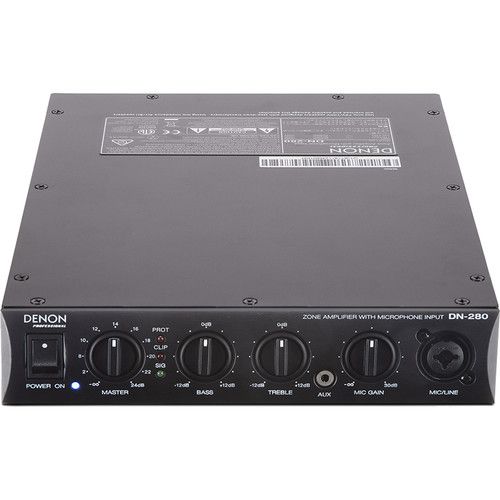  Denon DN-280 60W Mono Zone Amplifier with Microphone Input (70V/100V/4 Ohms)