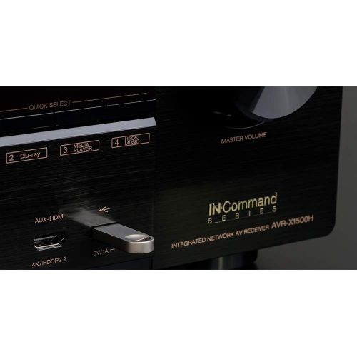  [아마존베스트]Denon AVR-X1500H Receiver - HDR10, 3D video support | 7.2 Channel (80W per channel) 4K Ultra HD Video | Home Theater Dolby Surround Sound | Music Streaming System with Alexa Contro