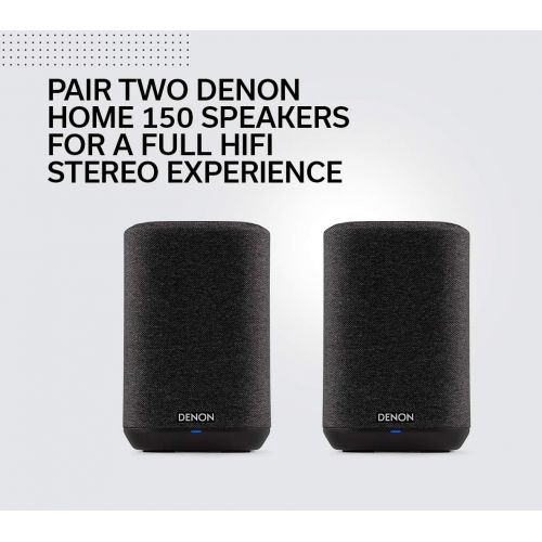  Denon Home 150 Wireless Speaker (2020 Model) HEOS Built-in, Alexa Built-in, AirPlay 2, and Bluetooth Compact Design Black