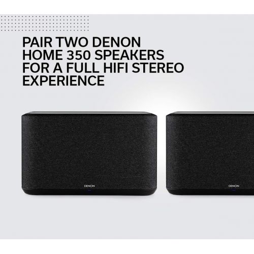  Denon Home 350 Wireless Speaker (2020 Model) | HEOS Built-in, AirPlay 2, and Bluetooth | Alexa Compatible | Stunning Design | Black