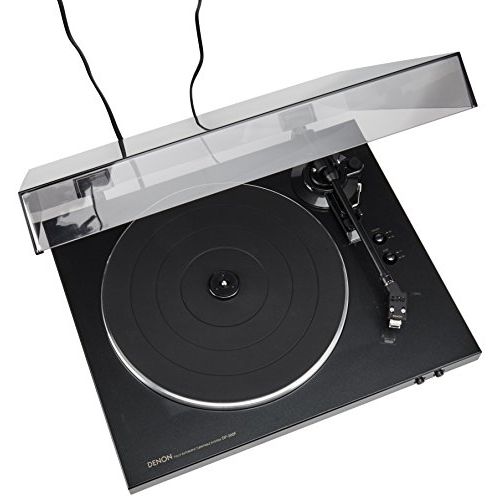  Denon DP-300F Fully Automatic Analog Turntable with Built-in Phono Equalizer Unique Tonearm Design Hologram Vibration Analysis Slim Design