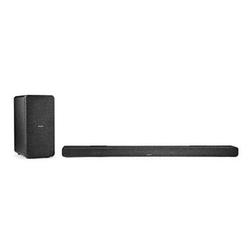  Denon DHT-S517 Sound Bar for TV with Wireless Subwoofer, 3D Surround Sound, Dolby Atmos, HDMI eARC Compatibility, Wireless Music Streaming via Bluetooth, Quick Setup, Wall-Mountabl