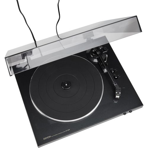  Denon DP-300F Fully Automatic Analog Turntable with Built-in Phono Equalizer Unique Tonearm Design Hologram Vibration Analysis Slim Design