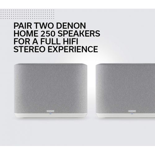  [아마존베스트]Denon Home 250 Wireless Speaker (2020 Model) | HEOS Built-in, AirPlay 2, and Bluetooth | Alexa Compatible | Stunning Design | White